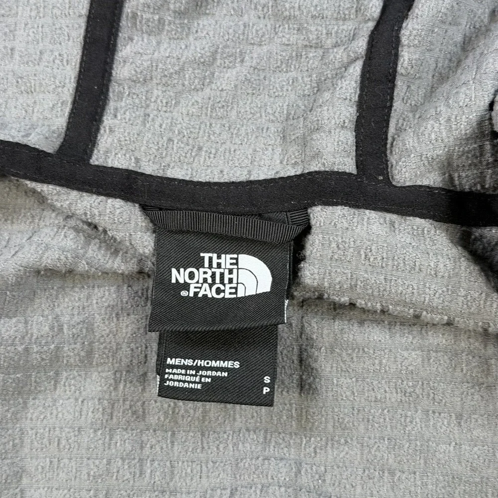 The North Face Jacket Mens Small Grey Tekware Grid Fleece Zip Hoodie Flashdry